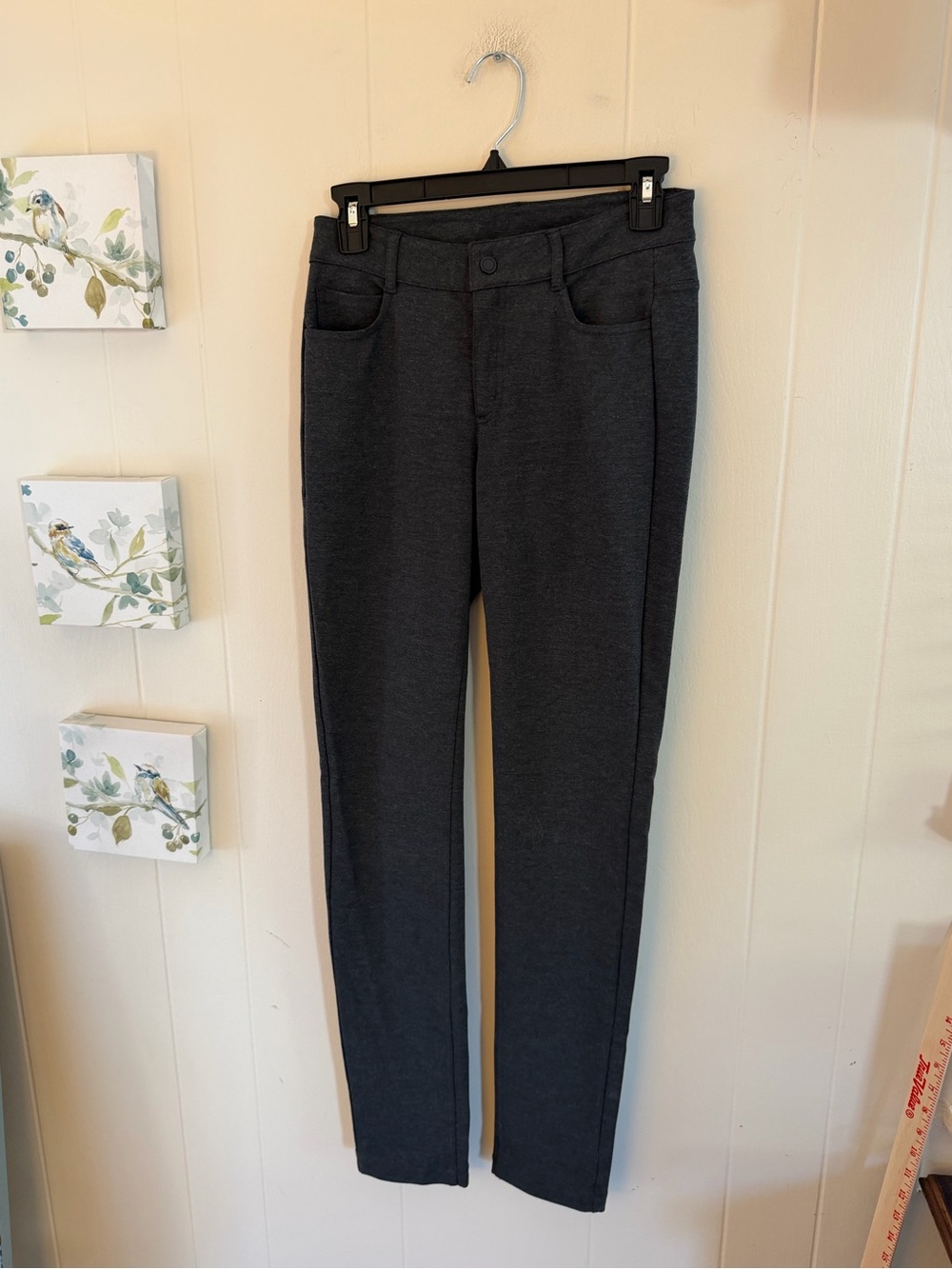Athleta Size 2 Charcoal Gray Ponte Skinny Pants Stretch 5 Pocket Work Travel